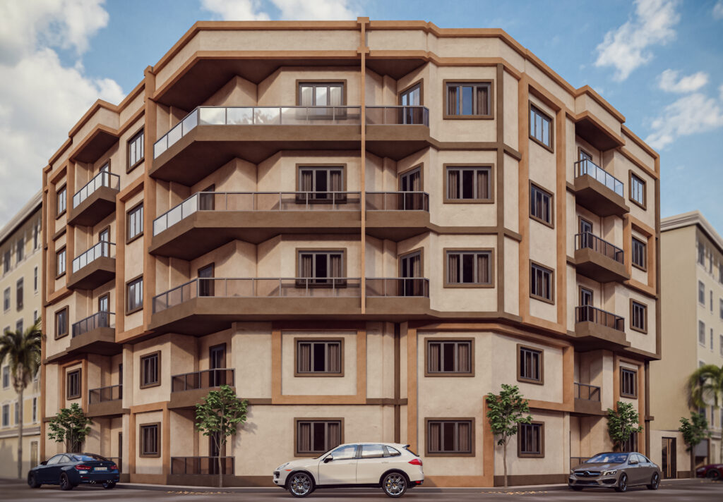 مبنى سكني على الطراز المعاصر