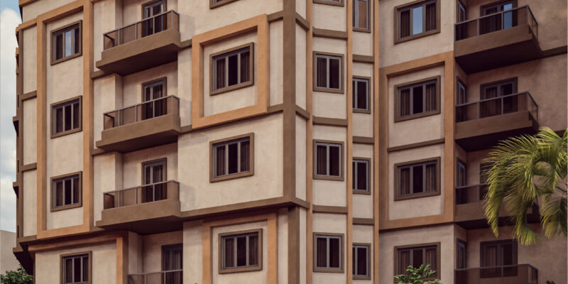 مبنى سكني على الطراز المعاصر