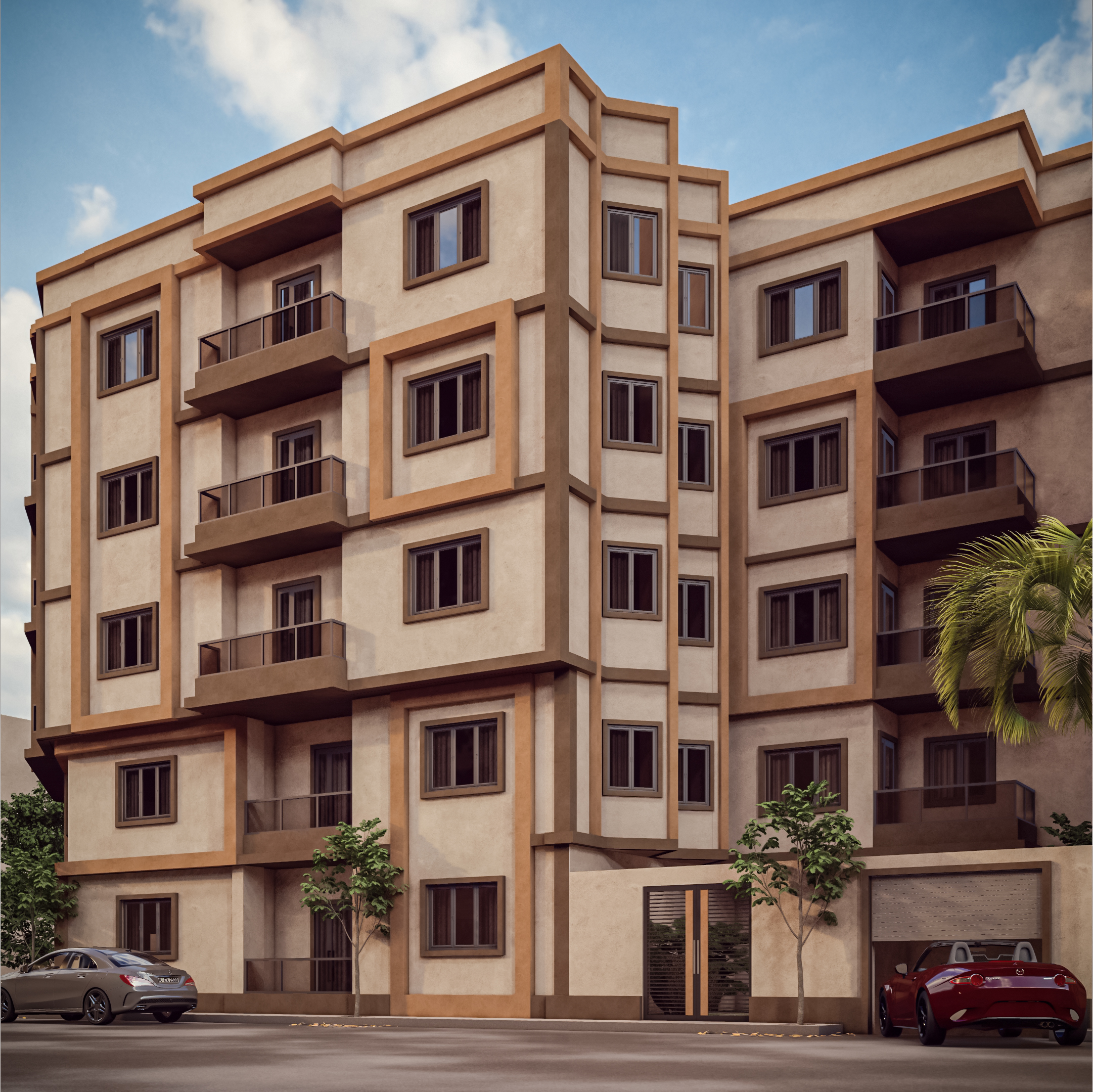 مبنى سكني على الطراز المعاصر